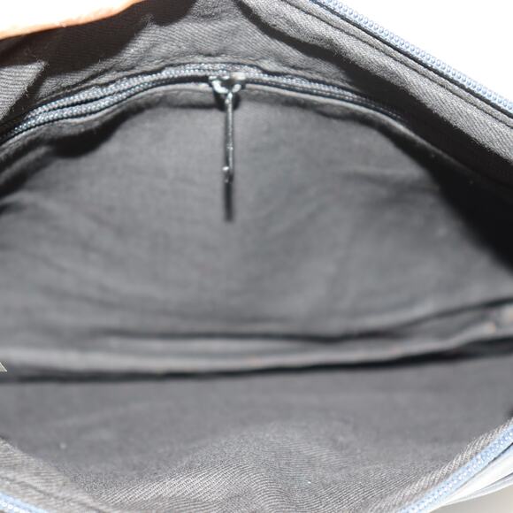 Vintage Cabin Creek Navy Genuine Leather Shoulder Bag with Gold Hardware - Picture 6 of 7